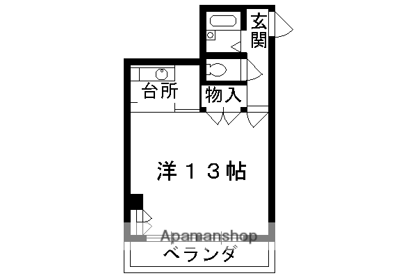 ファーストコート東山三条(1K/4階)の間取り写真