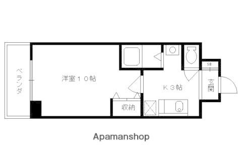 フォンテール(1K/3階)の間取り写真