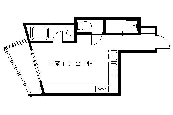 PLATINUM(ワンルーム/2階)の間取り写真