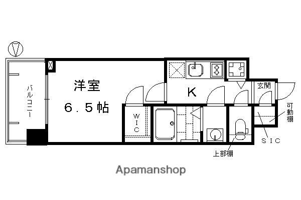 エスリード京都梅小路(1K/1階)の間取り写真