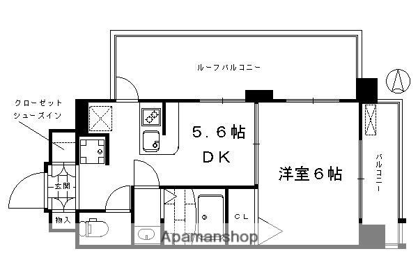 エステムコート京都西大路(1DK/7階)の間取り写真