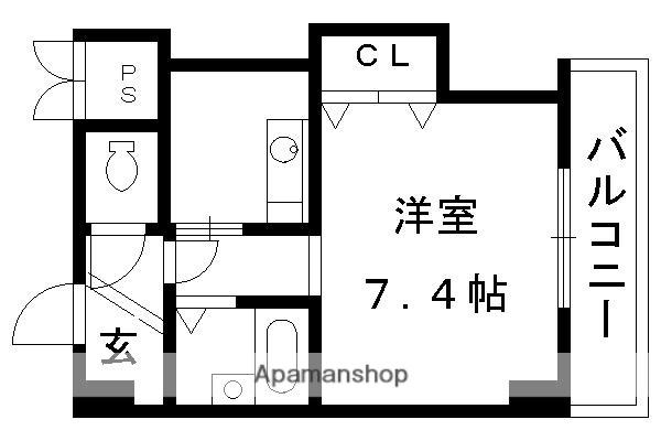 エスペランサ伏見(1K/5階)の間取り写真
