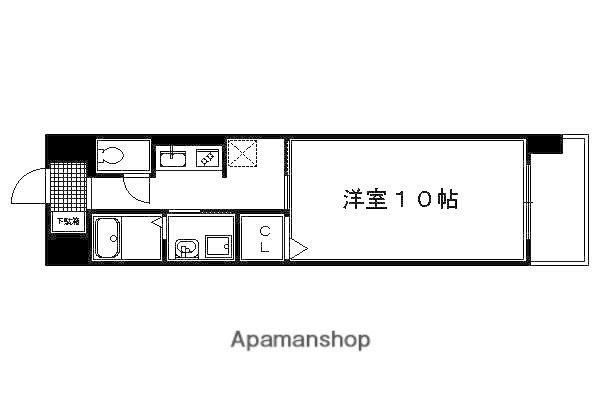 シカタ シャンブレットI(1K/7階)の間取り写真