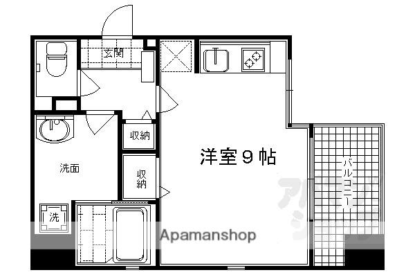 ベルヴィ富小路(ワンルーム/5階)の間取り写真
