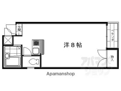 ヴィラISHIKAWA(1K/2階)の間取り写真