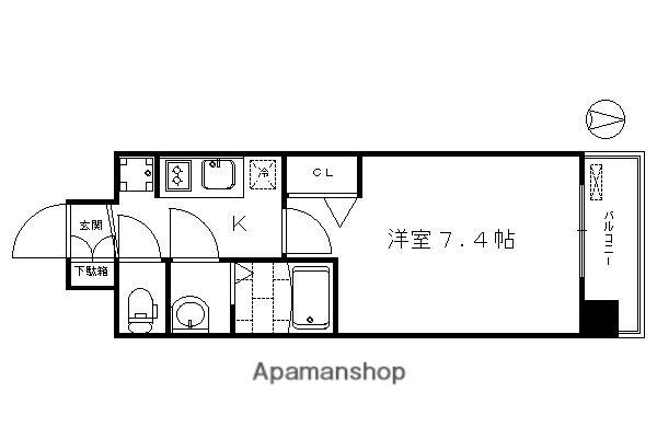 プレサンスTHE KYOTO流雅(1K/3階)の間取り写真
