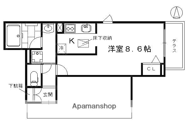 シャーメゾン大石橋(1K/1階)の間取り写真