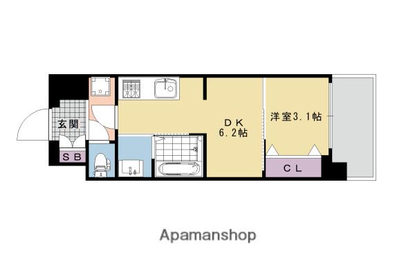 プレサンス THE KYOTO 澄華(1DK/3階)の間取り写真