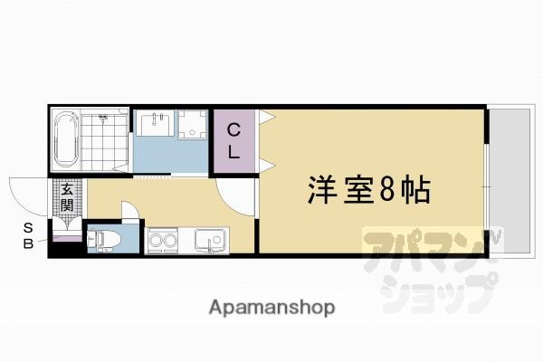 GRAKAN京都駅前 悠(1K/5階)の間取り写真