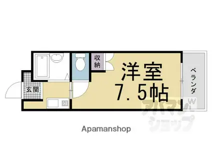 野村スチューデントハウス(1K/2階)の間取り写真
