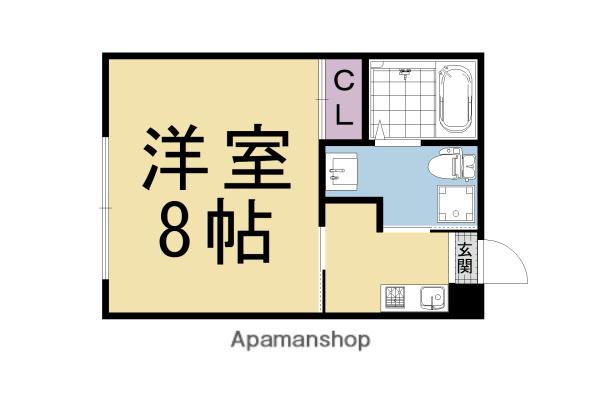 ヴィラコート烏丸七条(1K/1階)の間取り写真