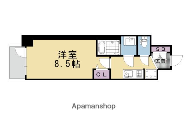 アドバンス京都エーデル(1K/3階)の間取り写真