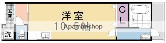 阪急電鉄京都線 西院駅(阪急) 徒歩6分 1階建 築42年(ワンルーム)の間取り写真
