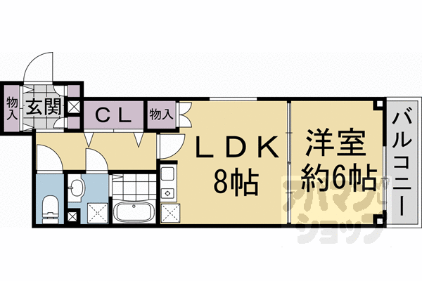 リーエム・ド 墨染駅前(1LDK/3階)の間取り写真