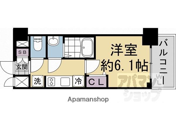 プレサンスTHE KYOTO 吉祥院(1K/7階)の間取り写真
