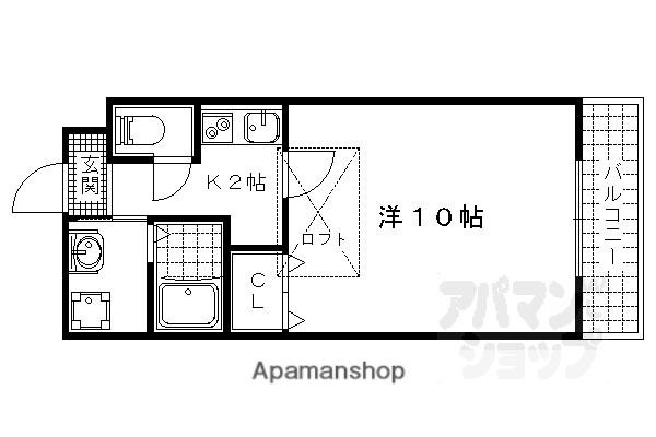 メゾンクレール(1K/3階)の間取り写真