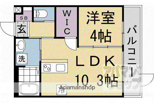 LEI洛東(1LDK/3階)の間取り写真