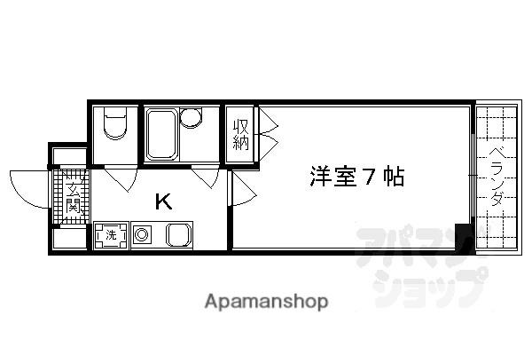 早川マンション(1K/2階)の間取り写真