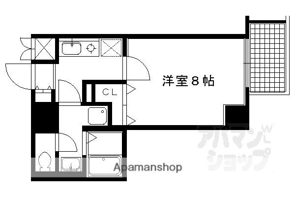 ベラジオ烏丸御池(1K/9階)の間取り写真