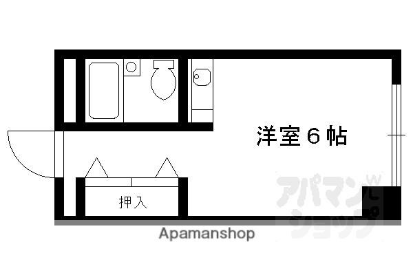文華堂マンション(1K/4階)の間取り写真