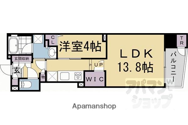 京阪電気鉄道京阪線 清水五条駅 徒歩4分 11階建 築10年(1LDK/9階)の間取り写真