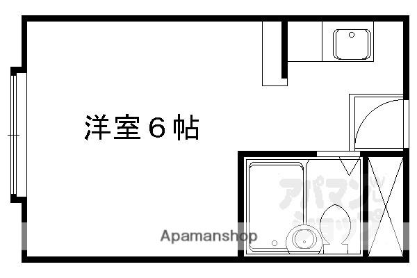 コーポさかき(ワンルーム/3階)の間取り写真