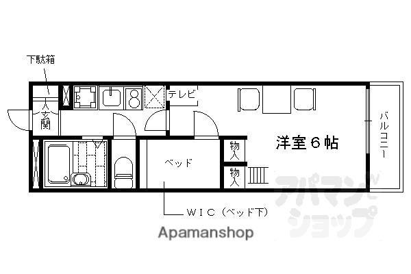 レオパレス青嶺(1K/4階)の間取り写真