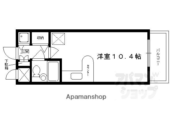 デ・リード河原町(ワンルーム/4階)の間取り写真