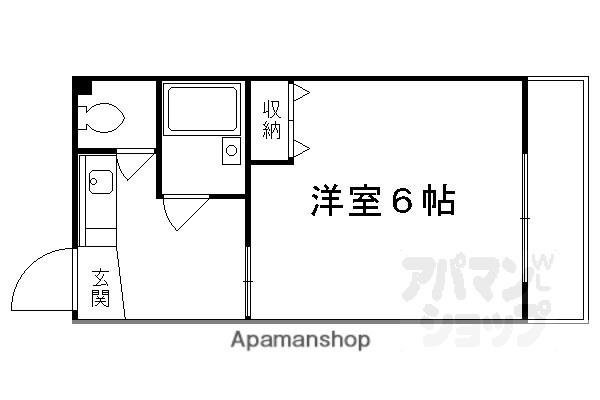 クレール・パレ(1K/4階)の間取り写真