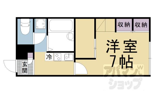 レオパレスフォーティウィンクス(1K/2階)の間取り写真