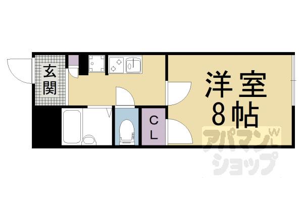 レオパレスひつかわ(1K/2階)の間取り写真