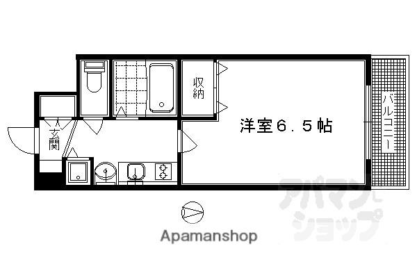 プレサンス京都三条大橋雅殿(1K/4階)の間取り写真