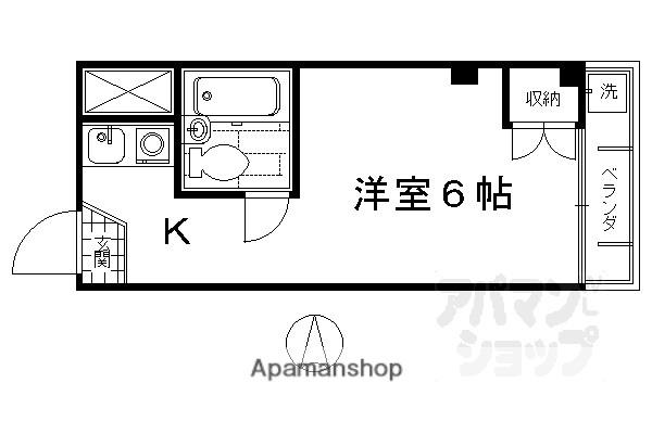 東栄ビル(1K/3階)の間取り写真