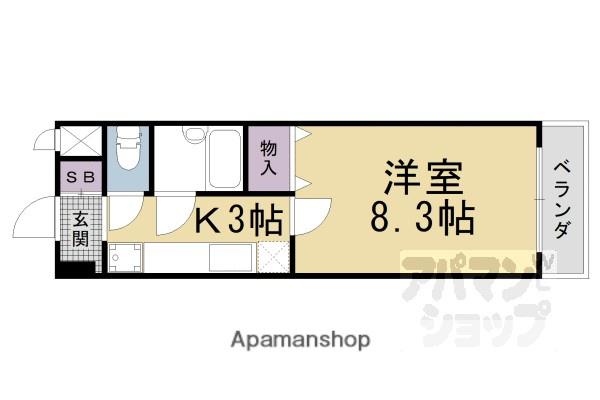 FOURSEASONS(1K/1階)の間取り写真