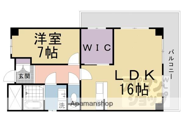 メゾン墨染(1SLDK/1階)の間取り写真