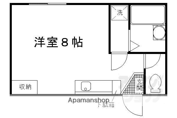 WILLSメゾン(ワンルーム/1階)の間取り写真