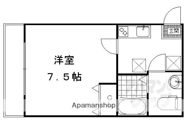 ASフラッティ竹田(1K/3階)の間取り写真