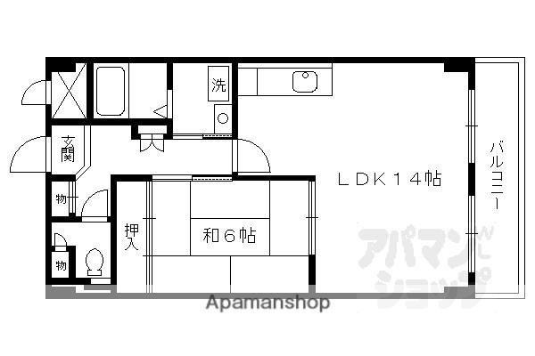 メゾンドセレサ(1LDK/1階)の間取り写真