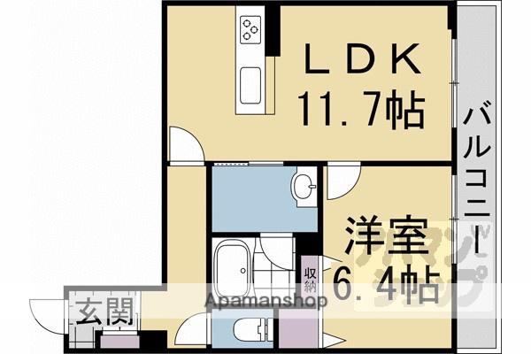 シャーメゾン ディーノヴノー(1LDK/2階)の間取り写真