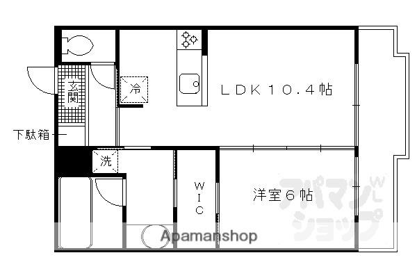 マジェスティサザンII棟(1LDK/1階)の間取り写真