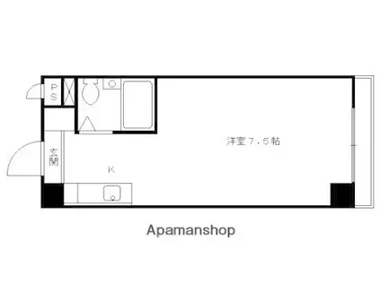 吉岡マンション(1K/3階)の間取り写真