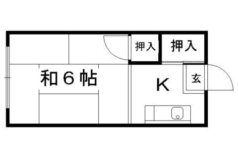 丹羽パンション(1K/2階)の間取り写真