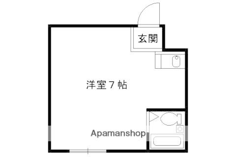 ノーザンライツII(ワンルーム/3階)の間取り写真