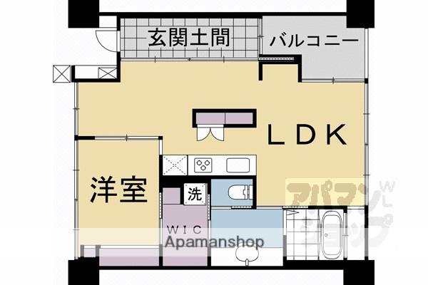 シャリマー西大路(1LDK/5階)の間取り写真