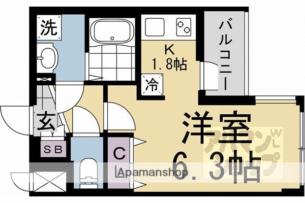 アドバンス京都レイズ(1K/4階)の間取り写真