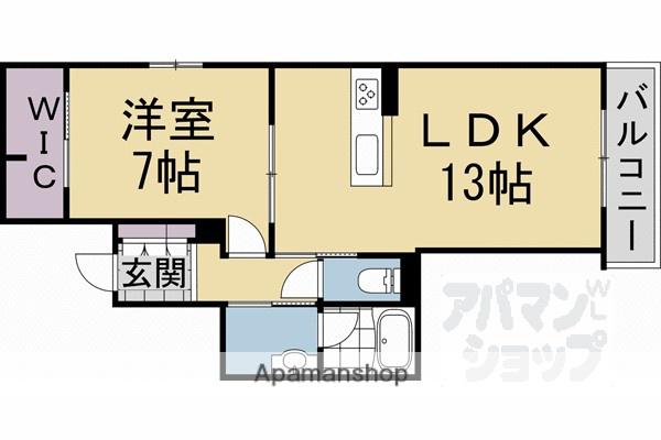 シャーメゾン アリスティオ(1LDK/2階)の間取り写真