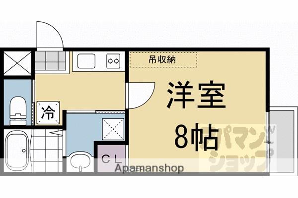 フラッティ烏丸十条(1K/4階)の間取り写真