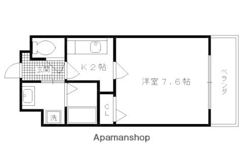 ティムール九条(1K/7階)の間取り写真