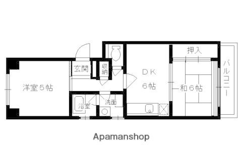 ボヌール(2DK/1階)の間取り写真