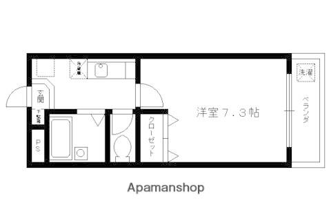 ハウスリーク381(1K/3階)の間取り写真